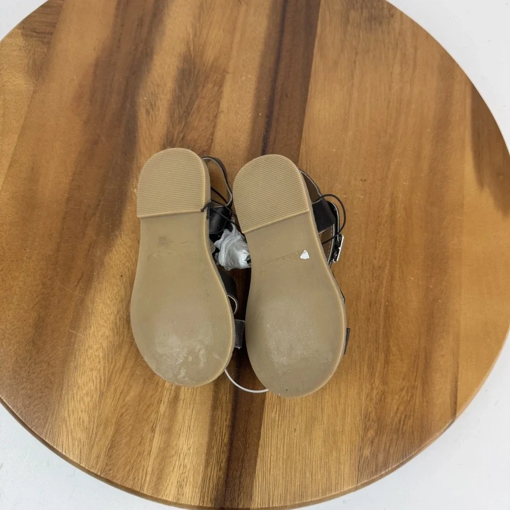 New Girls‎ Little Kids Tucker + Tate Tarya Strappy Black Sandals Size 7 C NWOB